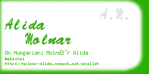 alida molnar business card